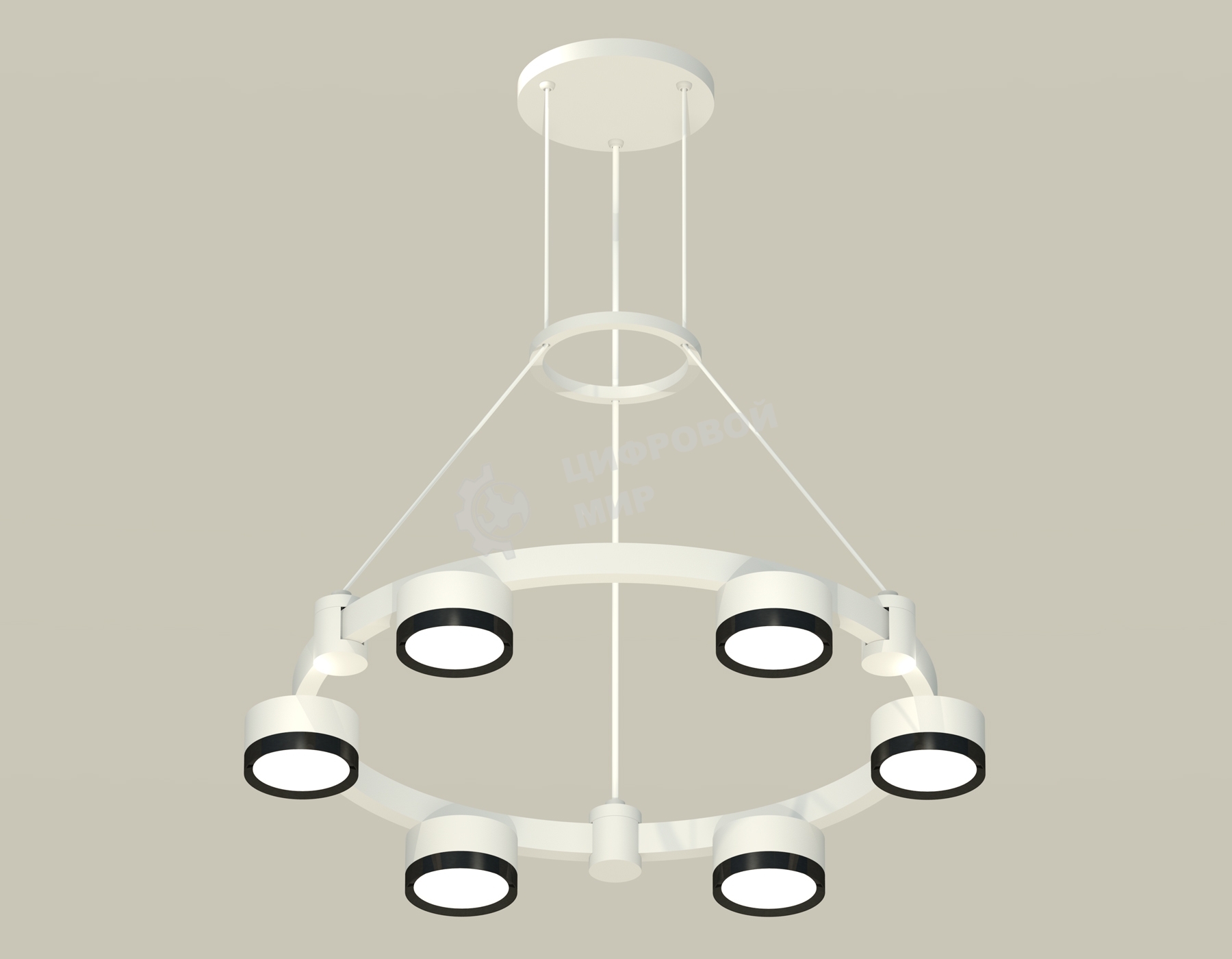 Светильник Ambrella light XR92031101/6 SWH/PBK белый песок/черный полированный GX53 (A9203, C9231, N8113)