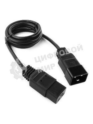 Кабель питания для UPC Gembird/Cablexpert, 1.5м, С19 - C20, 16А, черный, с заземлением