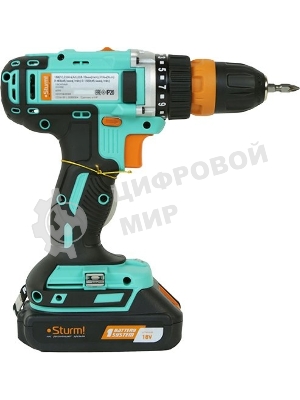 Шуруповерт Sturm! CD3618T, Аккумуляторная, 18В, 2 АКБ, Кейс