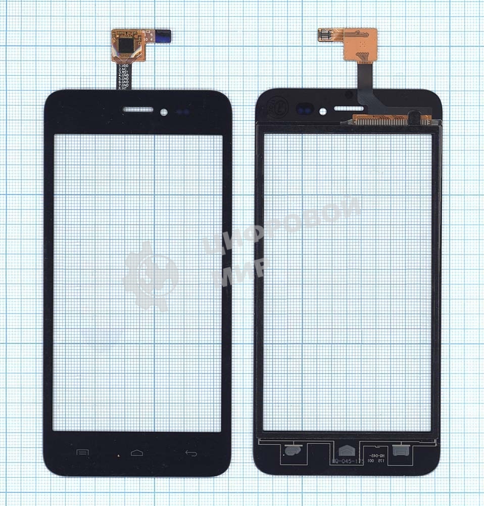 Сенсорное стекло (тачскрин) для Explay Craft, черное
