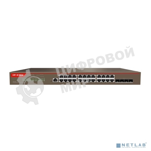 Коммутатор управляемый в стойку, 24*1Gbit RJ45, 4*SFP 10Gbit, console port IP-COM G5328X