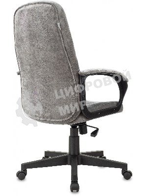 Кресло руководителя Бюрократ CH 002 Fabric Light-19 серый, крестов. пластик