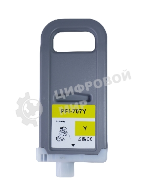 Картридж струйный Sakura 9824B001 (PFI-707Y) для Canon, желтый, 700 мл.