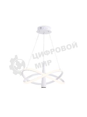 Подвесной светодиодный светильник Ambrella light FL5367/2+1 WH белый 47W 3000K-6400K D480*1200 (ПДУ ИК)