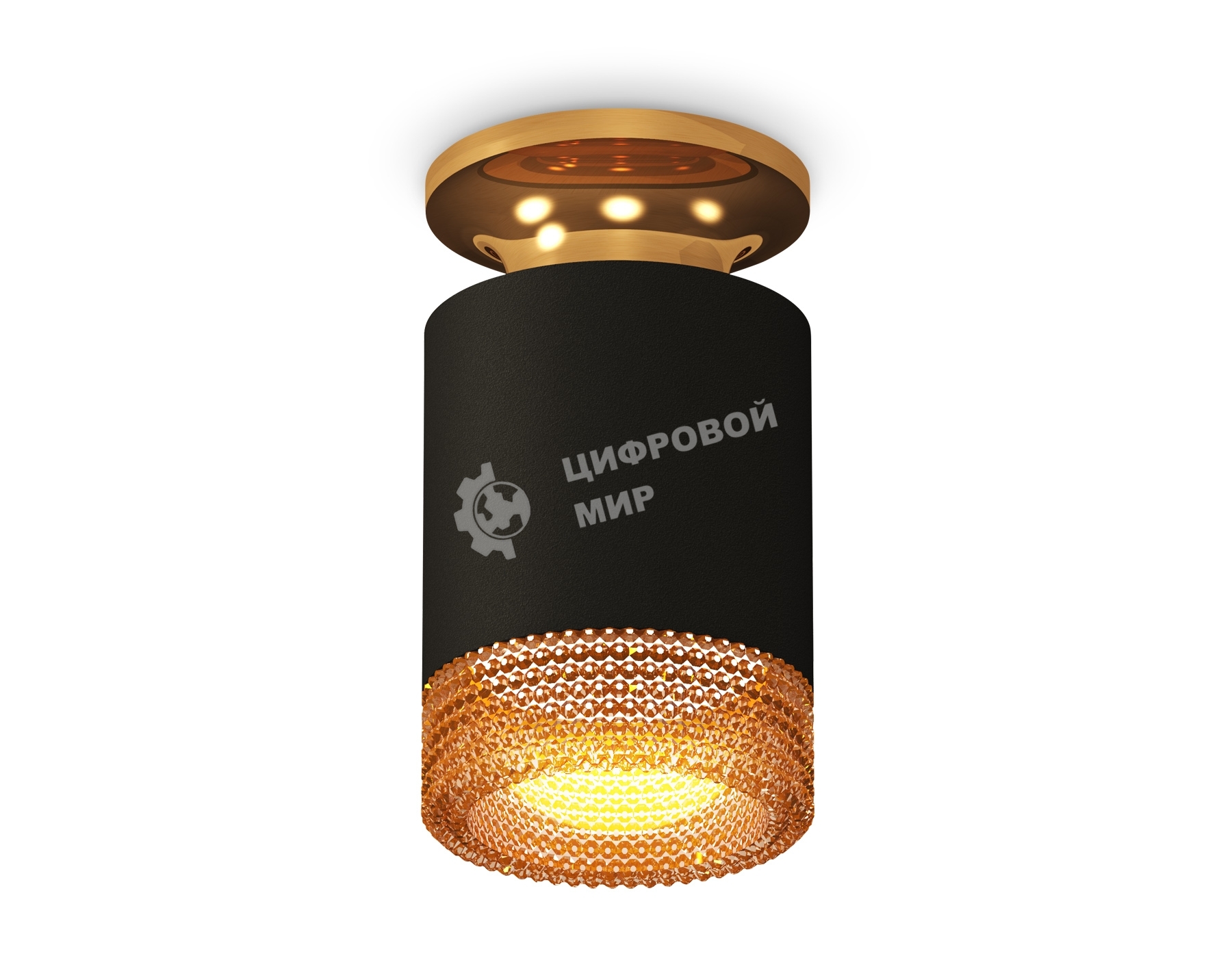 Светильник Ambrella Light XS6302162 SBK/PYG/CF черный песок/золото желтое полированное/кофе MR16 GU5.3 (N6905, C6302, N6154)