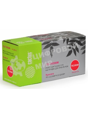 Картридж лазерный Cactus CS-TK590M пурпурный (5000 стр.) для Kyocera FS-C2026MFP/C2126MFP/C2526MFP/C2626MFP/C5250DN