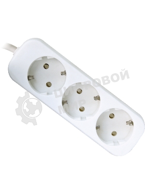 Удлинитель Defender E330 белый 3.0 м, 3 розетки 