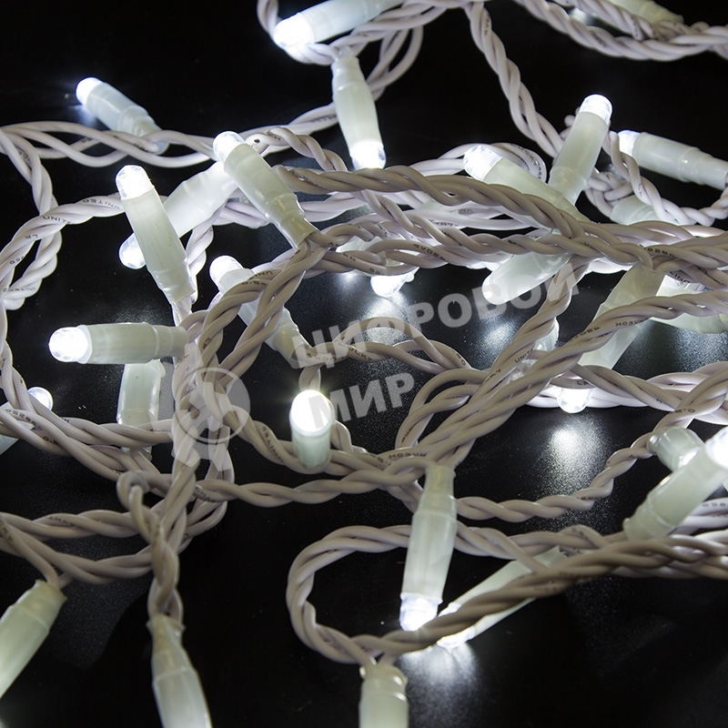 Гирлянда Neon-night Нить 10м, с эффектом мерцания, белый ПВХ, 24В, белый