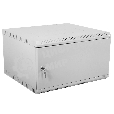 Шкаф настенный ЦМО ШРН-Э-9.500.1 9U 600x520 мм пер. дв. стал. лист несъемные бок. пан. серый