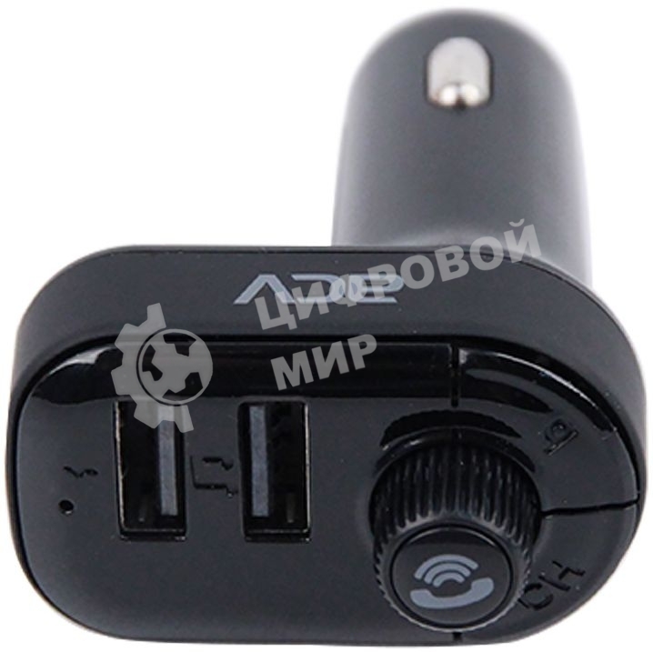 Автомобильный FM-модулятор ACV FMT-118B черный MicroSD BT USB (37399)