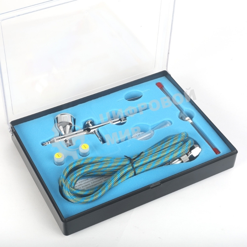 Аэрограф пневматический AB 400, сопло 0,2 мм, 9 л/мин, бачок 9 мл