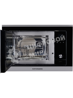 Встраиваемая микроволновая печь Kuppersberg HMW 655 X / электронное управление, мощность микроволновой печи 800 Вт, мощность  кварцевого гриля 1000 Вт, 5 уровней мощности, функция кварцевый гриль, функция автоматического разморажив, функция ручного размораживания, многофункциональный таймер, часы, внутренняя поверхность из нержавеющстали, блокировка от детей, объем микроволновой печи: 18 л
