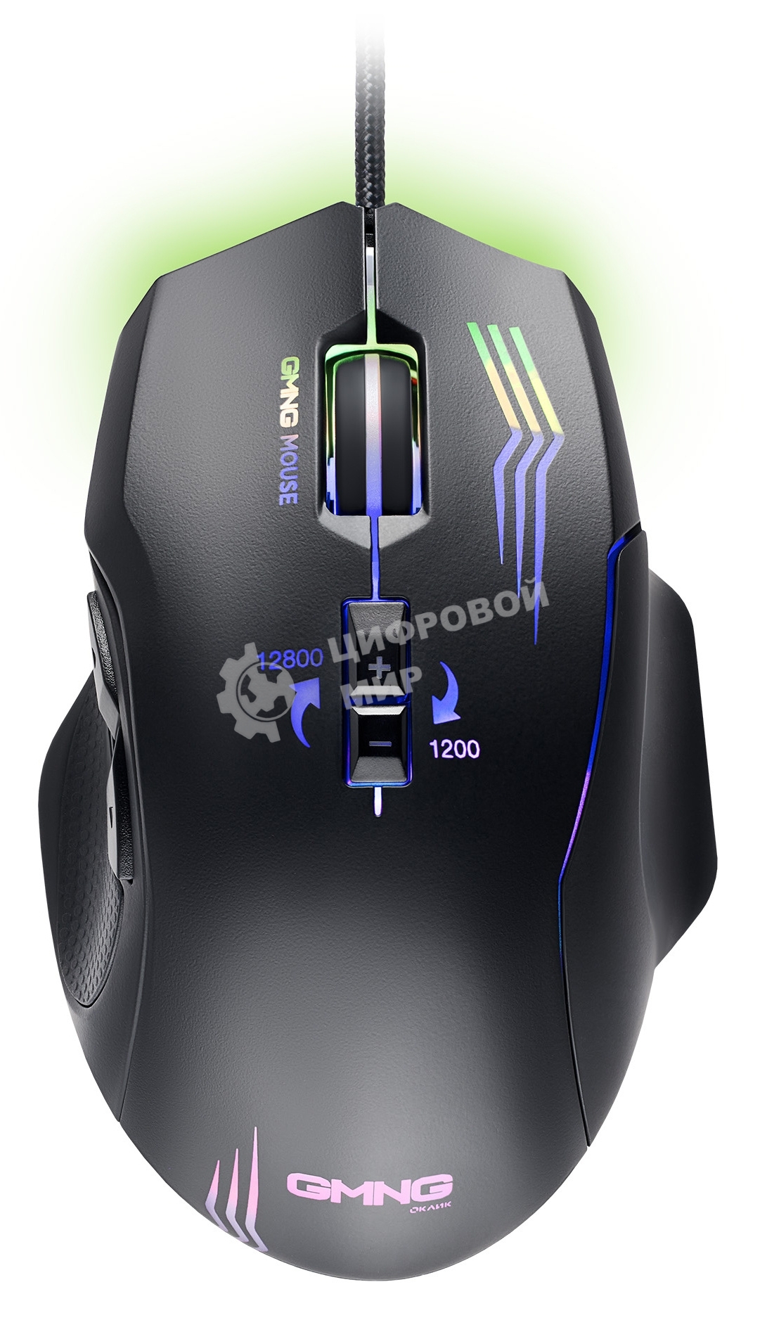 Мышь проводная GMNG 930GM черный, 12800 dpi, USB, кнопки - 7