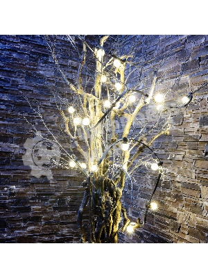 Гирлянда Neon-night LED Galaxy Bulb String 10м, черный каучук, 30 лампx6 LED теплый белый, влагостойкая IP65