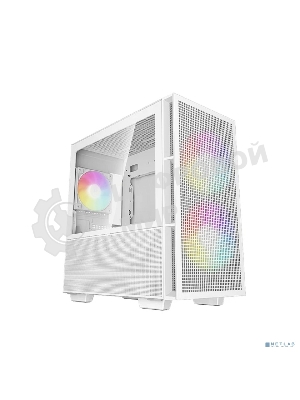Компьютерный корпус Deepcool CH360 WH без БП, боковое окно (закаленное стекло), 2x140мм ARGb LED вентилятор спереди и 1x120мм ARGb LED вентилятор сзади, белый, mATX