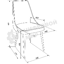Стул для дома Бюрократ CH-K4_2 комплект 2 шт св. серый Holland 09 металл черный на ножках