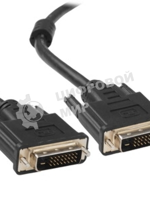 Кабель DVI-D dual link Cablexpert CC-DVI2L-BK-6, 25M/25M, 1.8м, CCS, черный, экран, феррит.кольца, пакет