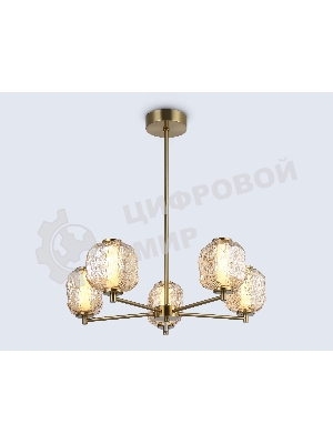 Светильник Ambrella light LH30104/5 SB/TI бронза/янтарь 27W 3000K D660*700