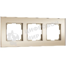 Рамка на 3 поста Senso (шампань, стекло soft-touch) W0033111