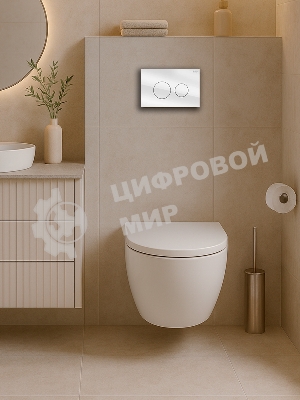 Инсталляция с унитазом комплект BAU PRO 6 в 1: унитаз подвесной безободковый торнадо Bau Hotel 53х36, быстросъемное сиденье микролифт, кнопка смыва из стекла BAU Dream, белая