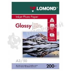 Бумага Lomond 0102024 A3/200г/м2/50л./белый глянцевое для струйной печати