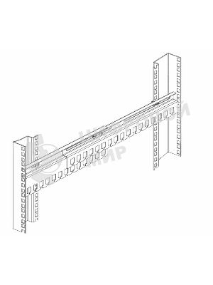 Органайзер кабельный горизонтальный раздвижной 450-1000 мм
