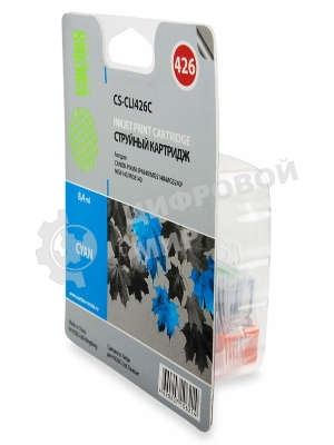 Картридж струйный Cactus CS-CLI426C голубой (8.4 мл.) для Canon Pixma MG5140/5240/6140/8140/MX884