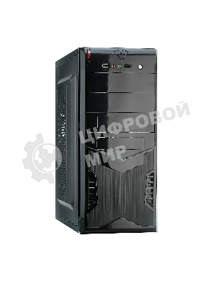 Компьютерный корпус ExeGate EX280388RUS Miditower ExeGate CP-604 Black, ATX, (CP450W, 80мм), 2хUSB, Audio