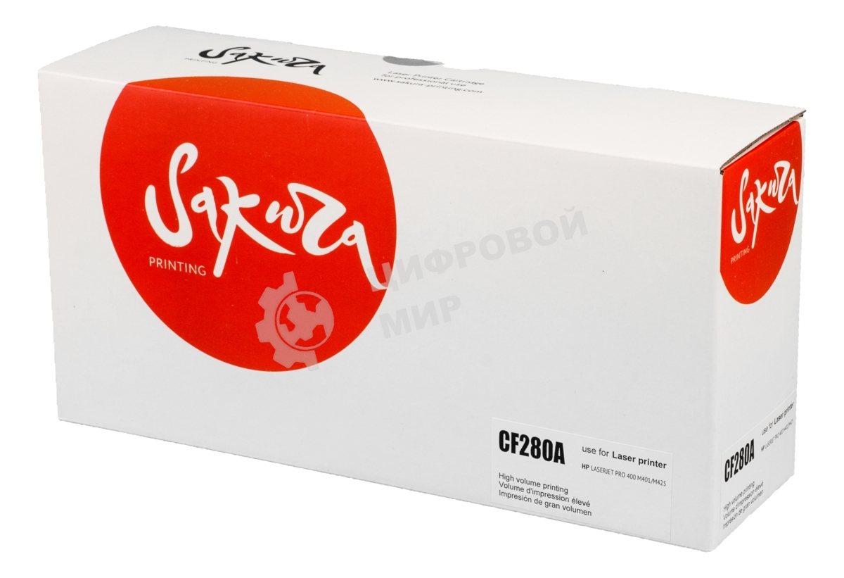 Картридж лазерный Sakura CF280A для HP LJ 400M/401DN, M425, черный, 2700 к.