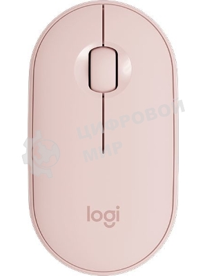 Мышь беспроводная Logitech Pebble M350 розовый, 1000 dpi, радиоканал, Bluetooth, USB, кнопки - 3