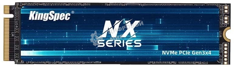 Накопитель SSD KingSpec NX-512, 512Gb, PCIe 3.0 x4, M.2 2280, NVMe, R/W 3400/3100