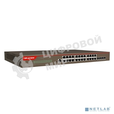 Коммутатор управляемый в стойку, 24*1Gbit RJ45, 4*SFP 10Gbit, console port IP-COM G5328X