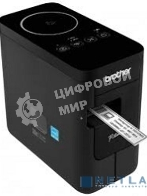 Принтер для наклеек Brother P-Touch PT-P750W (ленты TZe, HSe 3,5/6/9/12/18/24 мм, 30 мм/с, 180х360т/д, автообрез. с полуобрезкой, печать ШК, USB2.0, WiFi, NFC, Wi-Fi Direct, БП, USB-кабель, ПО, лента 24мм/4м, замена PT-2430PC)