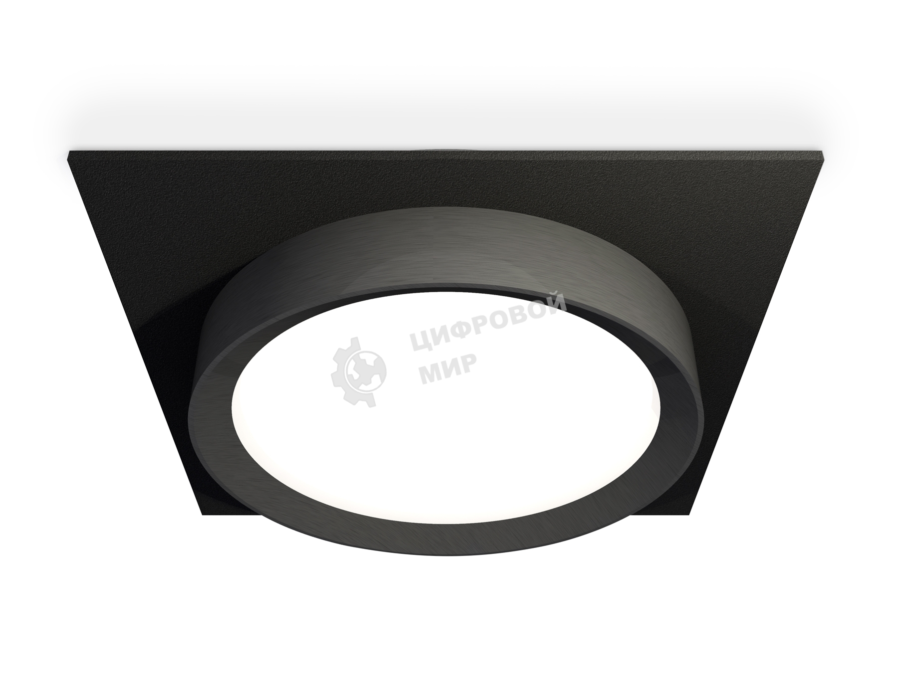 Комплект встраиваемого светильника Ambrella light XC8062002 SBK/PBK черный песок/черный полированный GX53 (C8062, N8113)