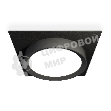 Комплект встраиваемого светильника Ambrella light XC8062002 SBK/PBK черный песок/черный полированный GX53 (C8062, N8113)