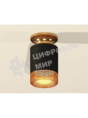 Светильник Ambrella Light XS6302162 SBK/PYG/CF черный песок/золото желтое полированное/кофе MR16 GU5.3 (N6905, C6302, N6154)