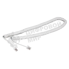 Шнур для телефонной трубки Rexant витой RJ-10 (4P-4C), 2м, белый