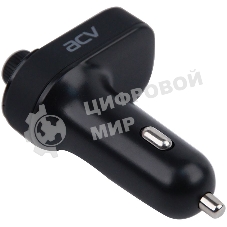Автомобильный FM-модулятор ACV FMT-118B черный MicroSD BT USB (37399)