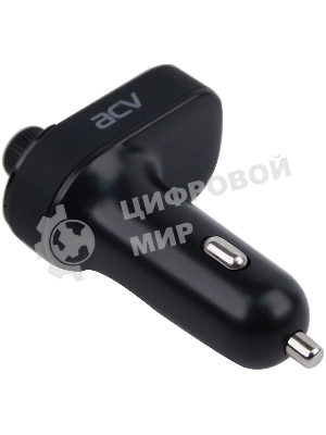Автомобильный FM-модулятор ACV FMT-118B черный MicroSD BT USB (37399)