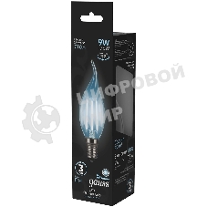 Лампа светодиодная Filament Свеча на ветру E14 9Вт 4100К Gauss 104801209