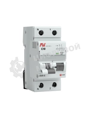 Выключатель автоматический дифференциального тока Averes DVA-6 Диф. Автомат (C) 1P+N 10А/30мА тип А 6кА