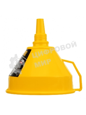 Воронка пластиковая Denzel 160 мм с металлическим ситом, непроливайкой и гибким наконечником