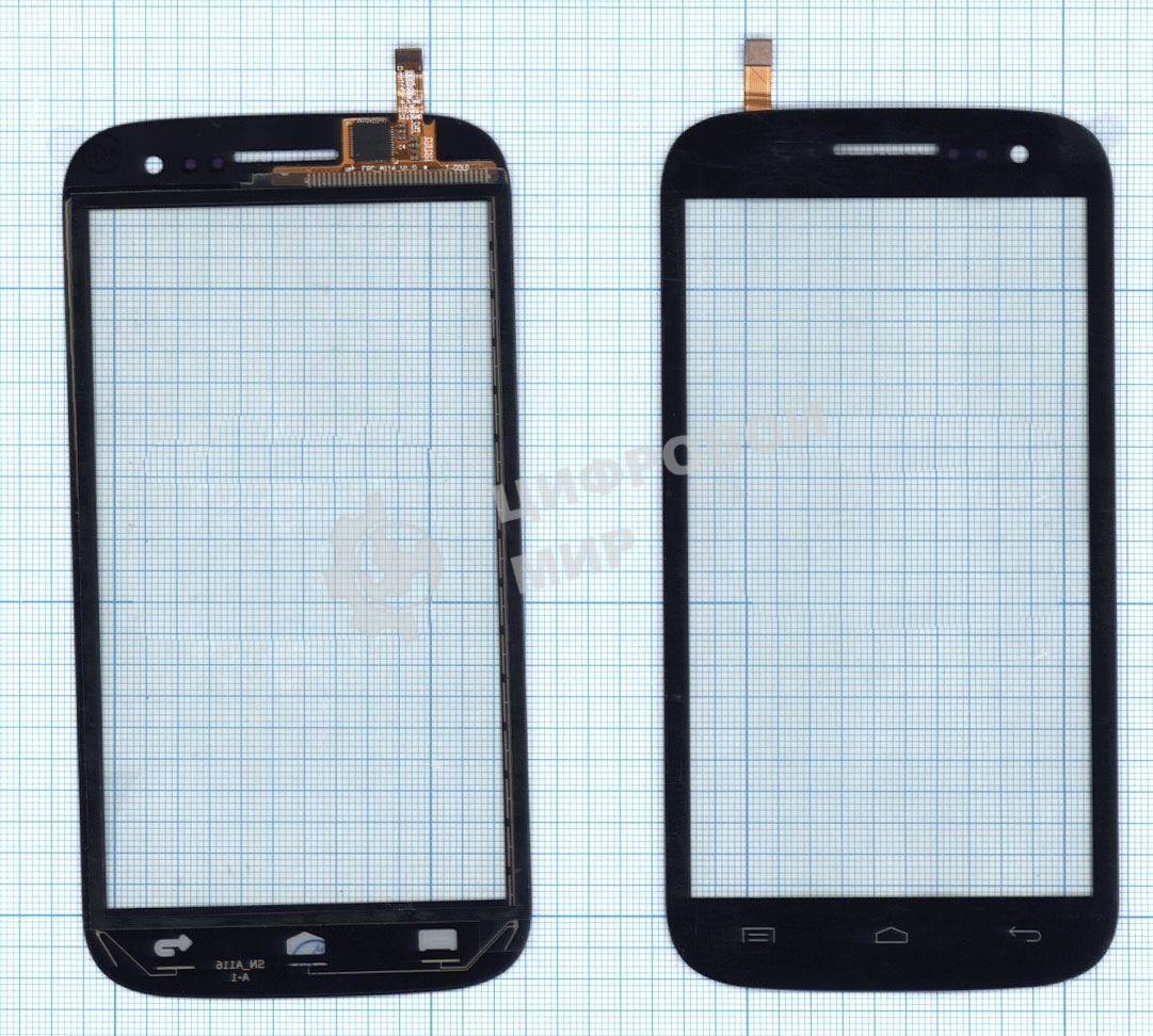 Сенсорное стекло (тачскрин) для Fly FPC_A_116 V1.0, черное