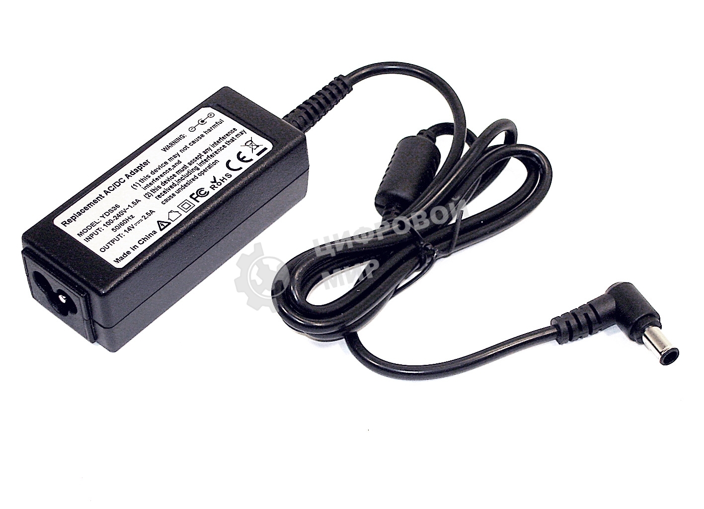 Блок питания для монитора и телевизора LCD 14V 2.5A (6.5x4.4 mm) 35W OEM