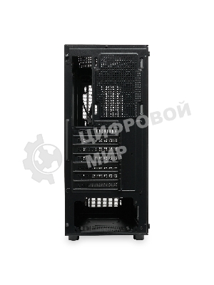 Компьютерный корпус без блока питания HSPD M530, Mesh Mid Tower, Black, TG, 0.4 SPCC, no fans ATX, mATX, mITX 155/290/200mm 2x2.5