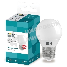Лампа cветодиодная IEK LLE-G45-9-230-40-E27 ECO G45 шар 9Вт 230В 4000К E27