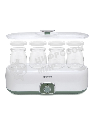 Йогуртница Kitfort KT-2006 20Вт 4б. 180 мл белый/зеленый