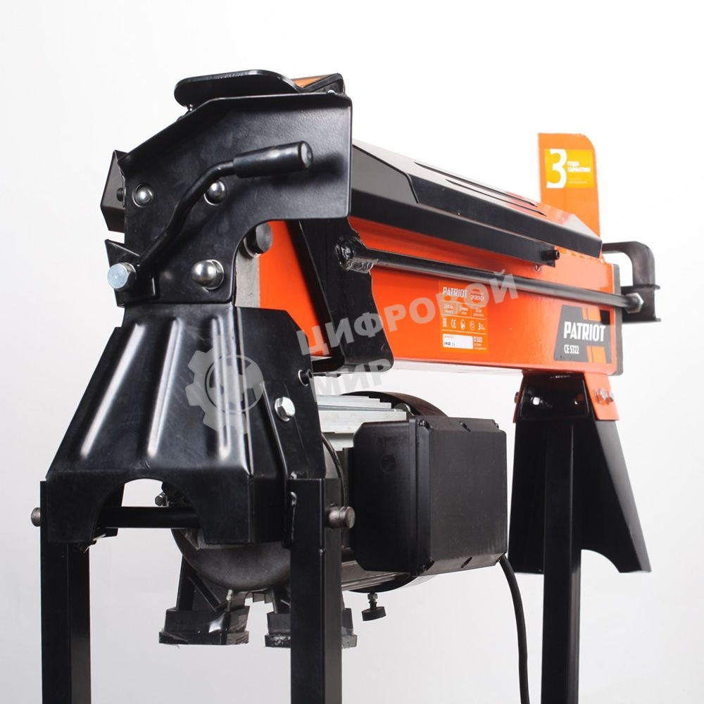 Дровокол электрический PATRIOT CE 5322, 2.2 кВт, 5 тонн, длина макс 52 см, диаметр макс 25 см, в комплекте станина, вес 45 кг