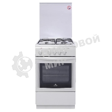 Плита комбинированная De Luxe 506031.01ГЭ (КР) белый, конфорок 4 шт, духовка 54 л, 50 см x 85 см x 60 см