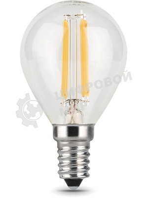 Лампа светодиодная Filament Шар E14 7Вт 2700К Gauss 105801107